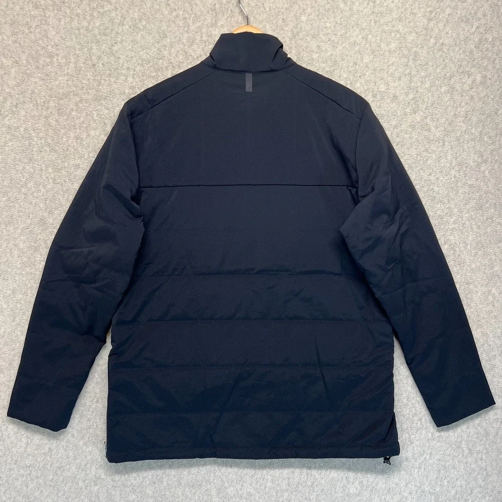 Air Jordan Mens Quilted Jacket Long Sleeve Black 1/2 Snap‎ Pullover Sport L
